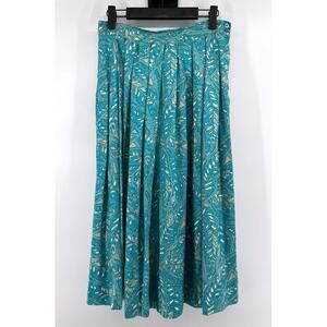 Worthington Vintage Pleated Skirt Paisley Print Women's Size 10